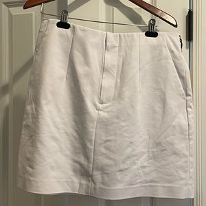 Halogen White Mini Skirt 14 Zipper Front